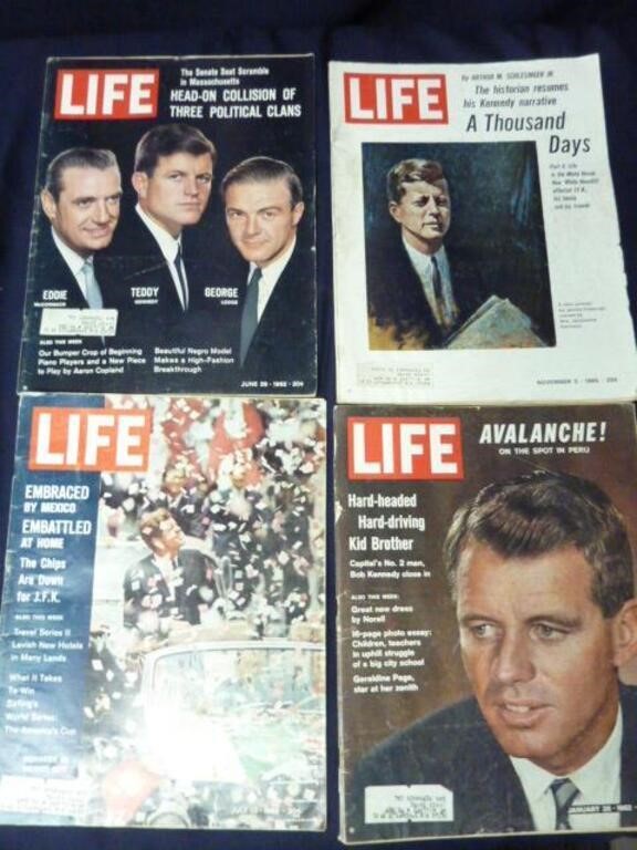 SET OF 4 KENNEDY LIFE MAGAZINES