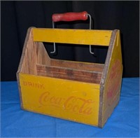 Vintage Drink Coca-Cola Wood Carrier