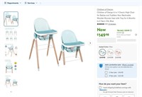 N7578  Children of Design High Chair, Blue 6-in-1