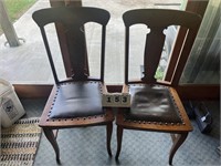 (2) "T" back kitchen chairs
