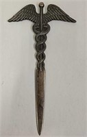 1961 Caduceus Pharmicist/Doctor Letter Opener