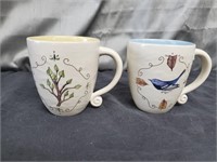 2 Piece Handpainted Coffee Cup Set