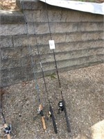 (3) Spin Cast Rods / reels