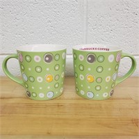 Lot Of 2 Mint Green Starbucks Coffee Mugs