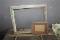 LOT OF TWO RUSTIC PICTURE FRAMES