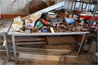 6' Steel Frame Work Bench & Contents