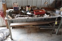 6' Steel Frame Work Bench & Contents