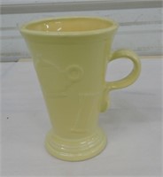 Fiesta Post 86 pedestal mug, yellow