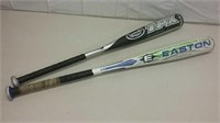 Two Metal Baseball Bats Louisville Slugger &