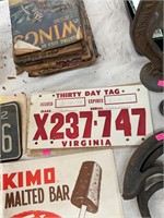 Vintage 1972 Temporary Tag License Plate