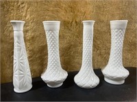 Hoosier & Randall white vases