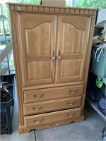 41"W X 66"H X 21.5"D OAK ARMOIRE 2 DOOR BASE