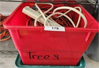 TOTE OF EXTENSION CORDS