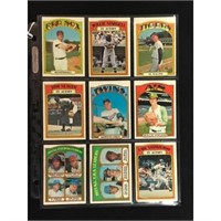 9 1972 Topps Baseball Stars/hof