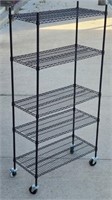 Small 5' Rolling Shelf Unit