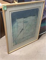 Maple framed art piece compliments lot #41