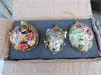 Ornately Decorated Christmas Bulbs