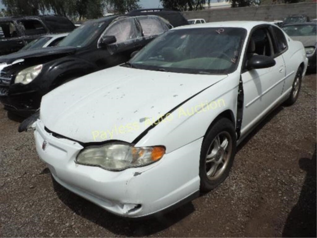 2000 Chevrolet Monte Carlo 2G1WW12E1Y9289469 White