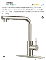 FORIOUS Kitchen Faucet, Brushed Nickel