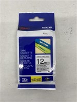 Brother Genuine P-Touch Tape (12mm Black on Clear)