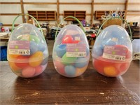 (3) 19pk. Nesting Color Easter Eggs