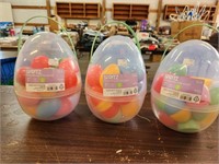 (3) 19pk. Nesting Color Easter Eggs