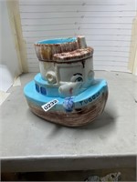 1950s Sierra Vista Tuggles tug boat cookie jar