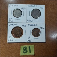 4 Sweden coins