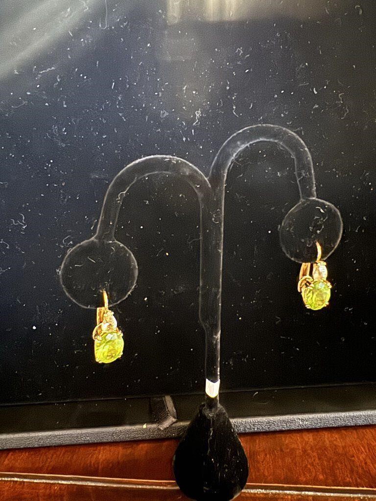 18K Peridot Earrings