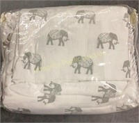 Cotton Flannel Elephant Sheet Set Full