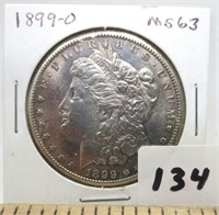 1899-O Morgan silver dollar