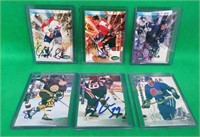 6x NHL Hockey Autographs With COA's Sutter Green