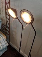 Lot of 2 matching black floor lamps