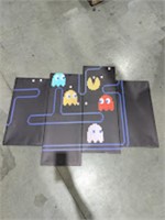 4 Pcs Pac Man Wall Art