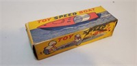 Vintage tin toy speed boat specialty sales corp