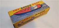 Vintage tin toy speed boat specialty sales corp