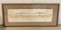 Framed Architectural Brooklyn Bridge Print