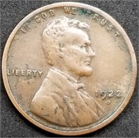 1922-D Lincoln What Cent, Semi-Key Date