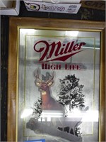 Framed mirror art - Miller High Life "White Taile