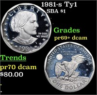 Proof 1981-s Ty1 Susan B. Anthony Dollar 1 Grades