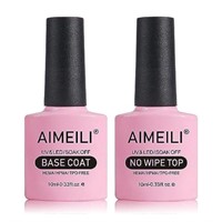 AIMEILI Soak Off UV LED Gel Nail Polish - Base and