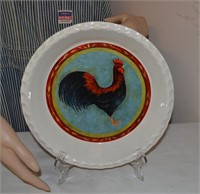 Rooster Pie Plate
