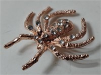 Crystal Spider Pin