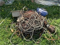 PILE OF SCRAP WIRE / EXTENSION CORDS