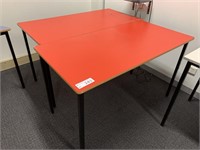 2 Red Timber Top 1.2m Office Tables
