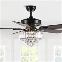 Moooni 52" Luxury Crystal Ceiling Fan With Light