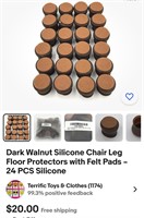 Silicone Chair Leg Floor Protectors with Felt Pad