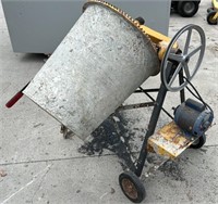 Portable Cement Mixer with Electric Motor. #C.
