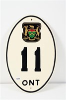 HIGHWAY NO. 11 METAL ROAD SIGN