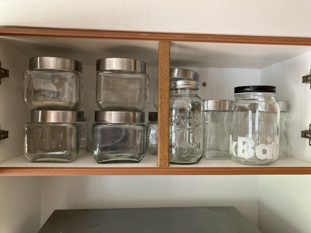 Lot of Assorted Glass Storage Containers